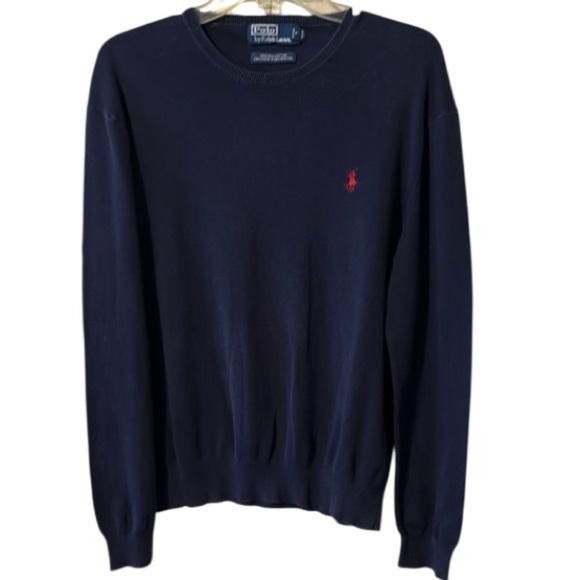 🌹Polo by Ralph Lauren Navy Crewneck Sweater - Picture 1 of 3